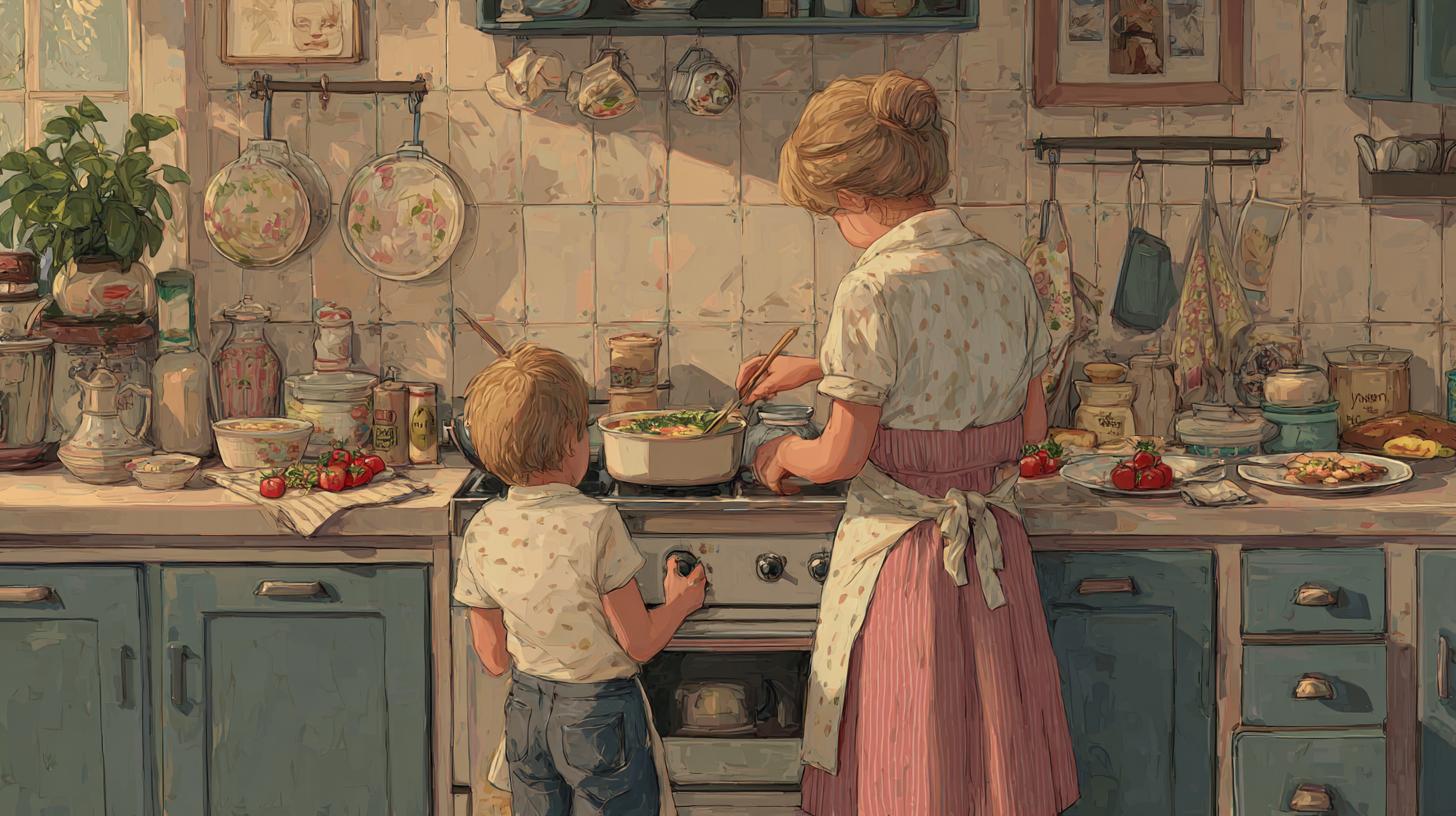 to cook dinner together with momфото